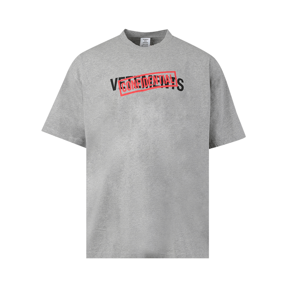 Buy Vetements Confidential Logo T-Shirt 'Grey Melange 