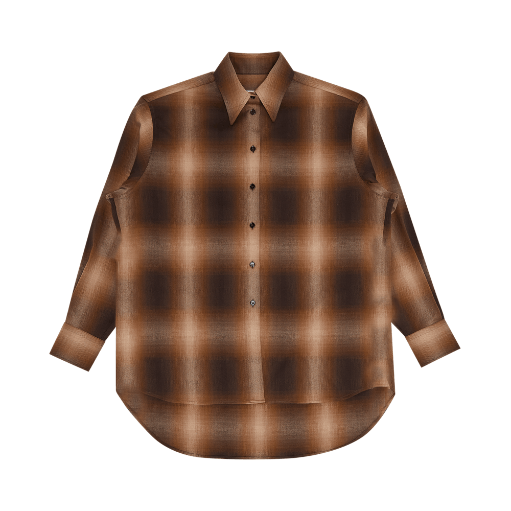 Buy MM6 Maison Margiela Plaid Shirt 'Brown' - S52DL0195