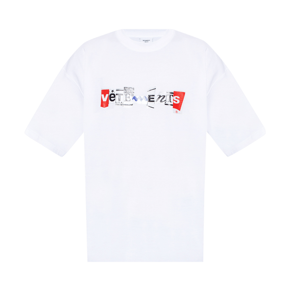 Buy Vetements Mixed Logo T-Shirt 'White' - UA53TR220W WHIT | GOAT