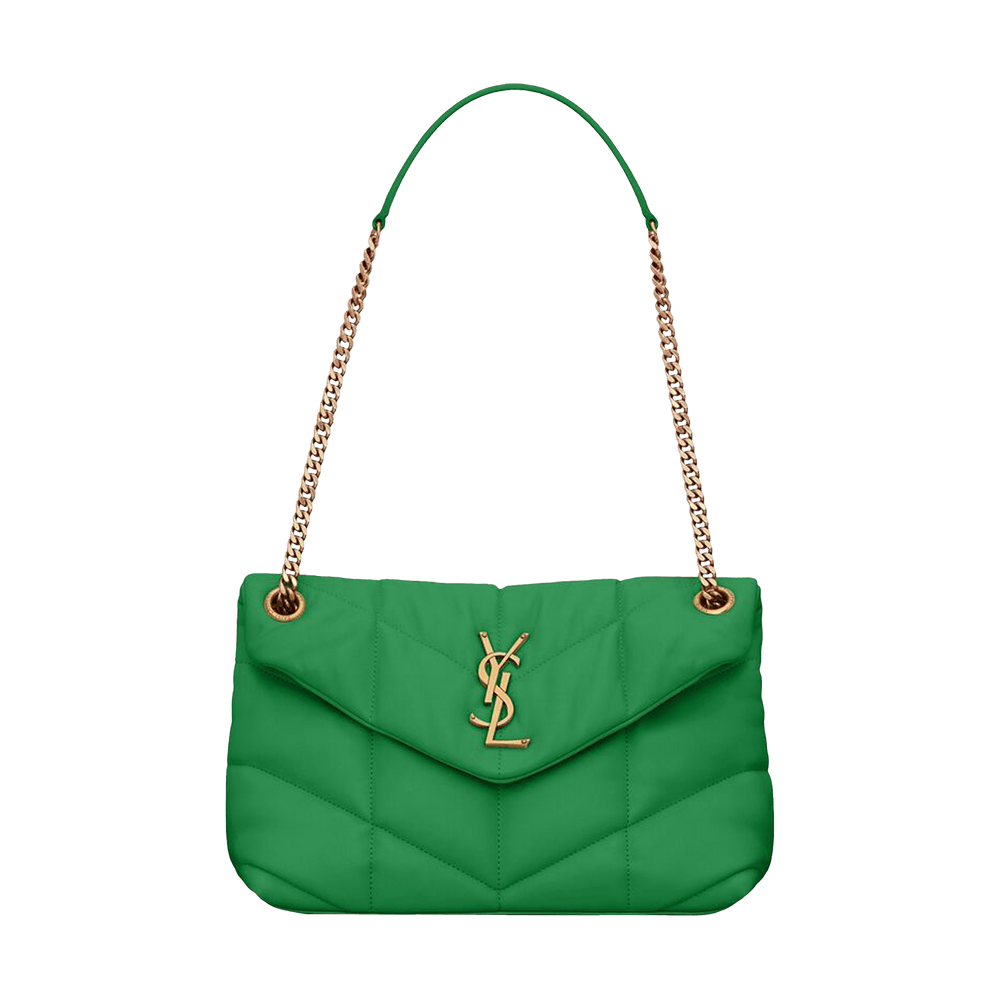 SAINT LAURENT PARIS｜ (577476 1EL07 1000) Saint Laurent Small Puffer Chain Bag In Red Danger | ModeSens