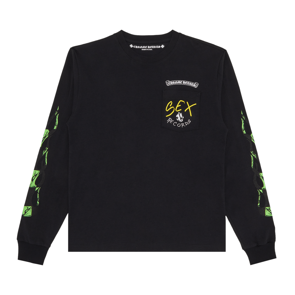 Buy Chrome Hearts x Matty Boy Sex Records Flame Long-Sleeve 'Black' - 1383  100000103MBSRFLS BLAC | GOAT CA