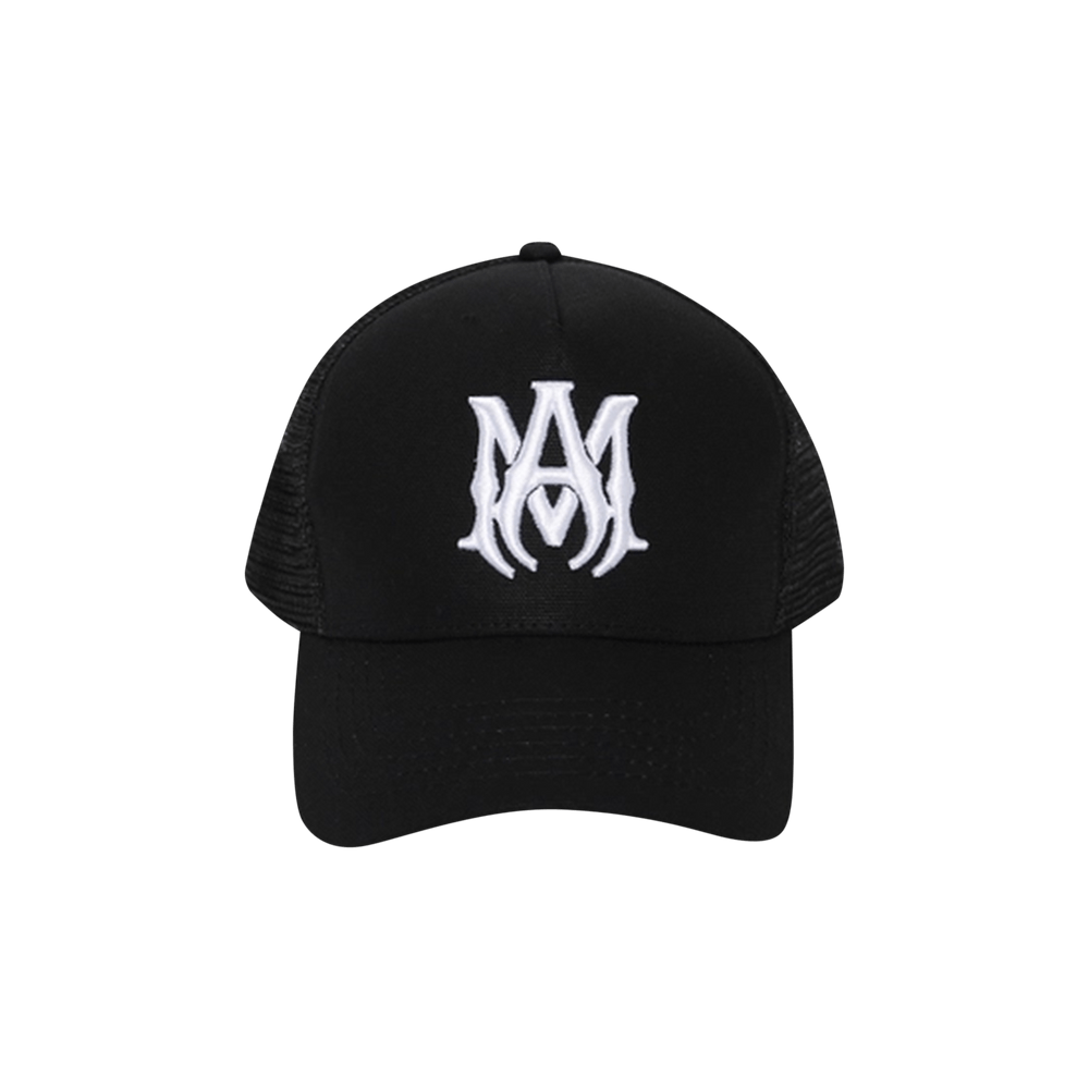 Buy Amiri MA Logo Trucker Hat 'Black/White' - XMAH009 004 BLAC | GOAT