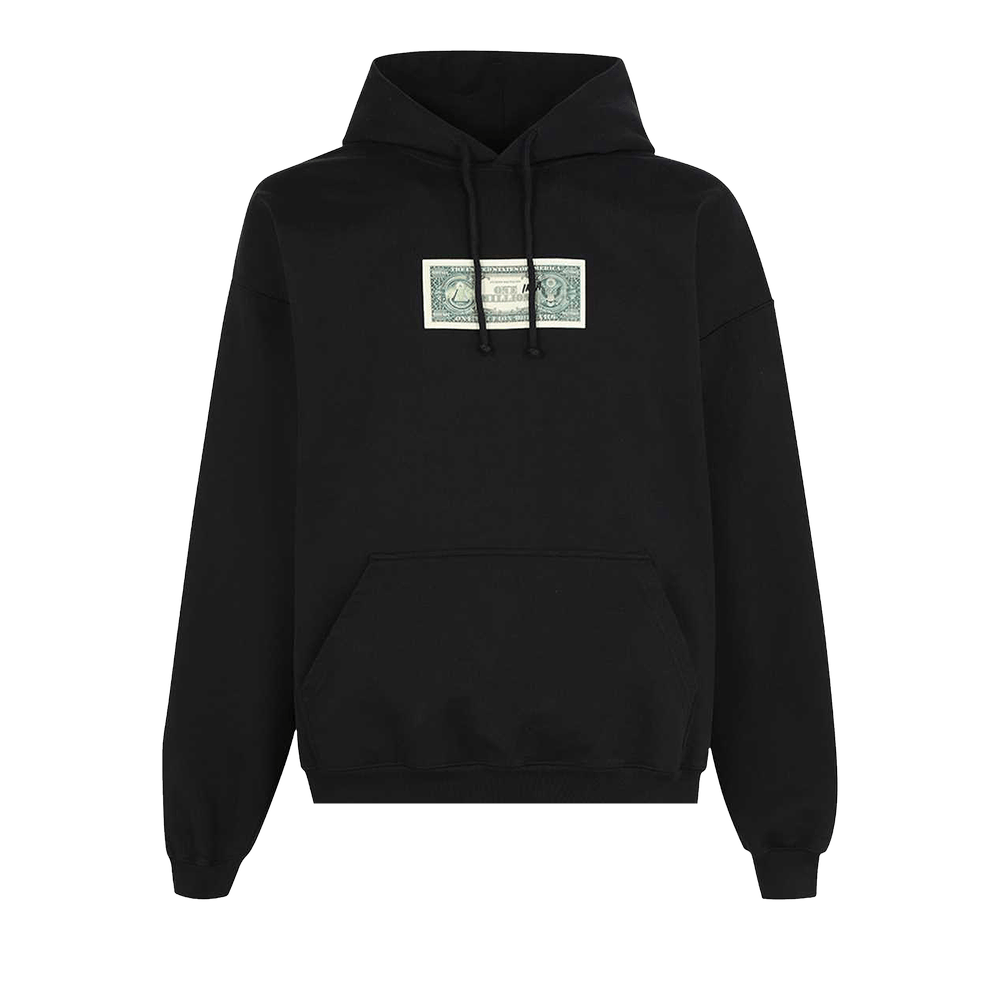 Vetements - Black hoodie with contrast slogan UA53HD100B - buy