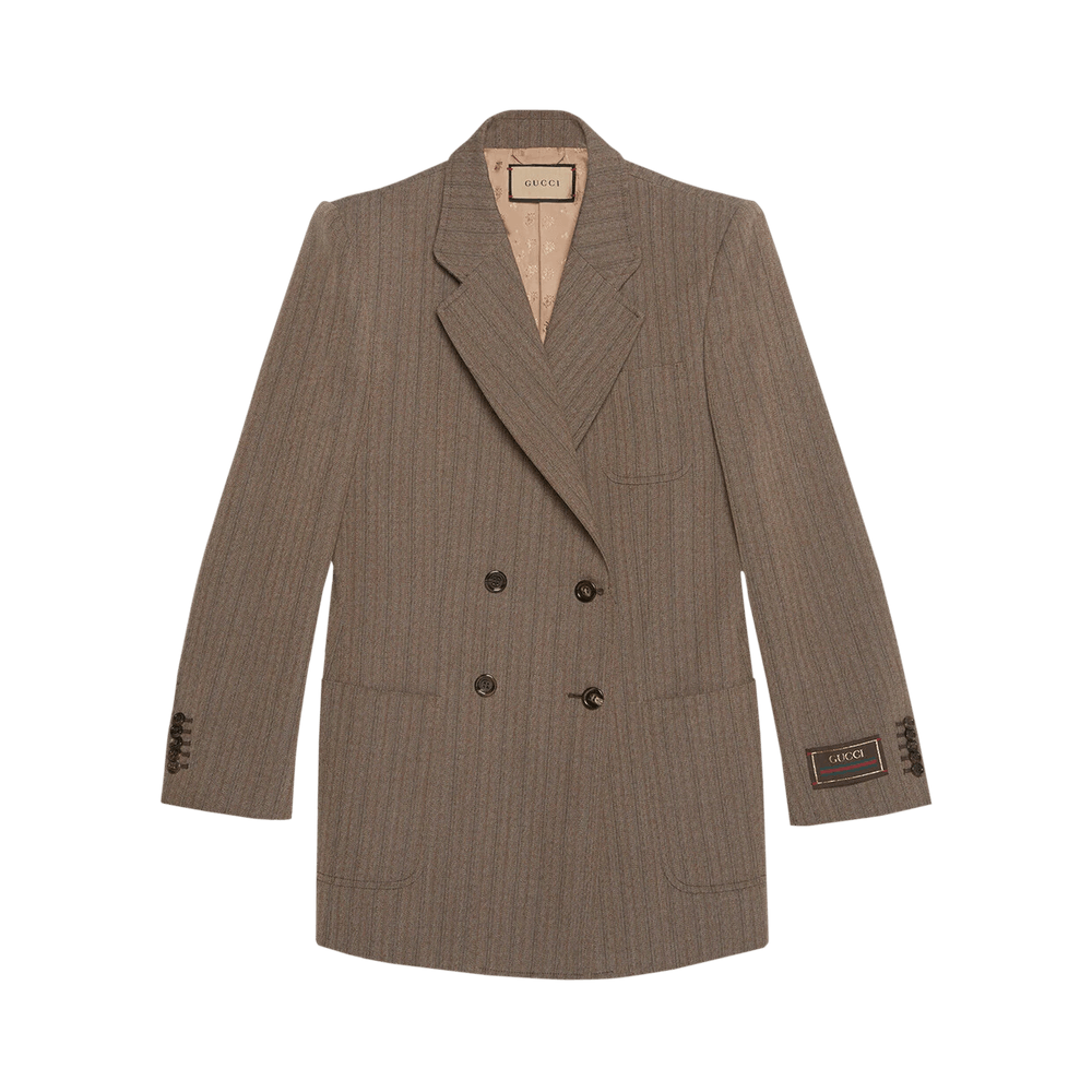 ジャケット GUCCI FW22 HERRINGBONE WOOL JACKET (703283 ZACZE2255) Buy Gucci Herringbone Wool Jacket 'Brown' - 703283 ZACZE