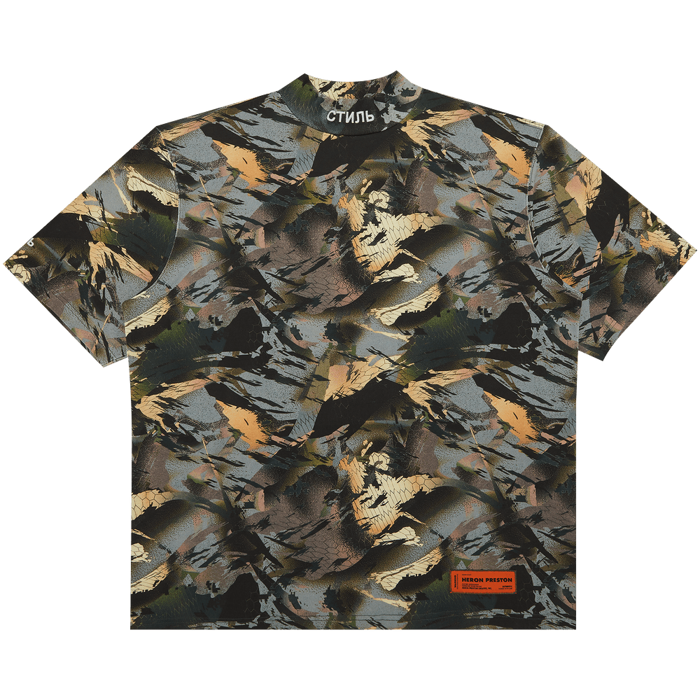 Buy Heron Preston Short-Sleeve Turtleneck 'Camo Green/White