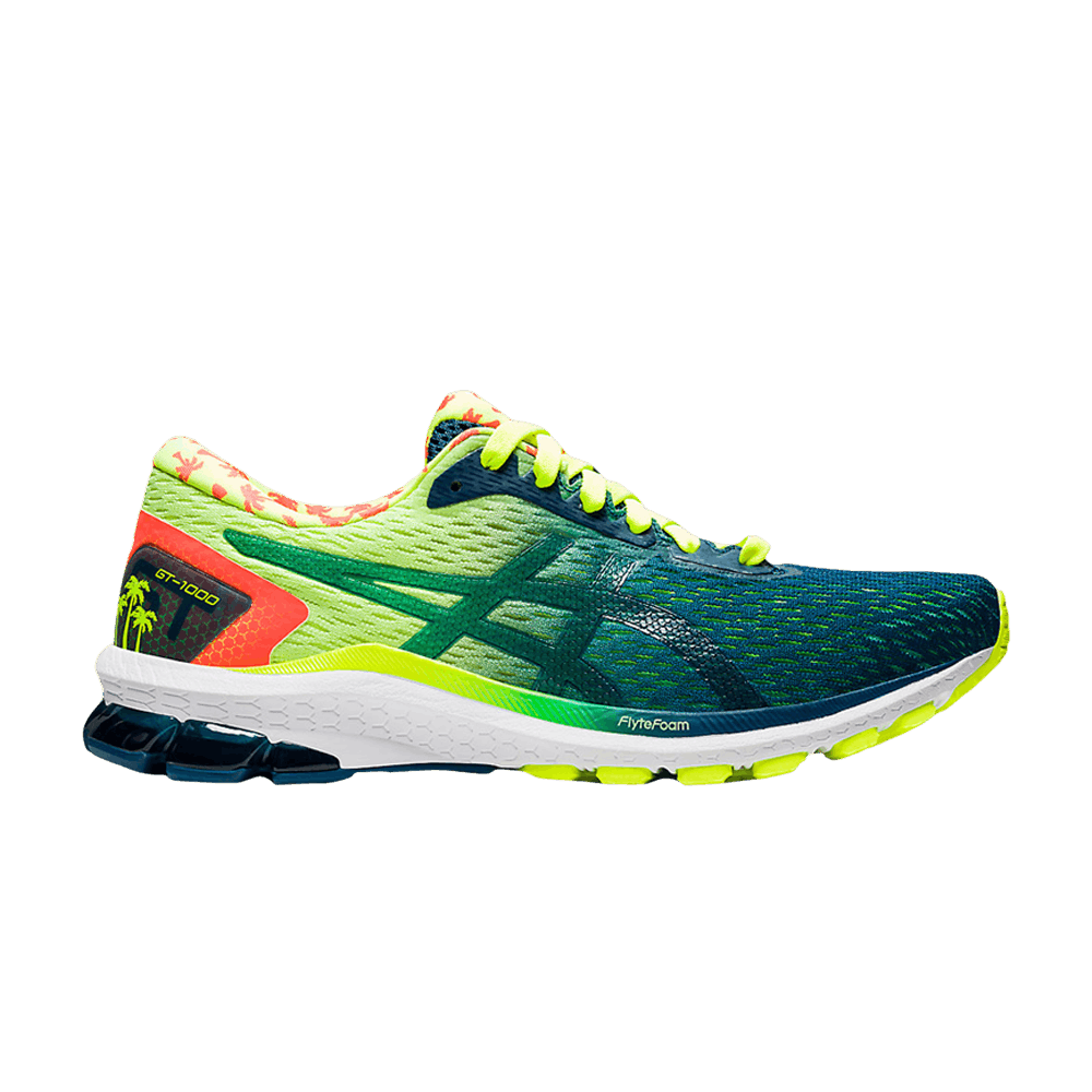 Asics GT 1000 9 Safety Yellow Mako Blue