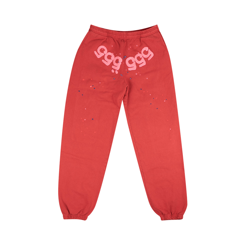 Sp5der Number 555 Sweatpants 'Red