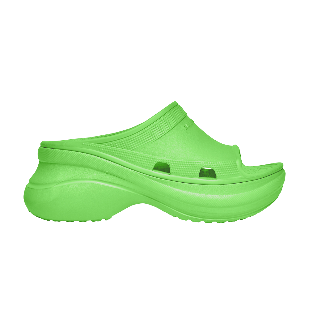 Buy Crocs x Balenciaga Wmns Pool Slide Sandal 'Neon Green 