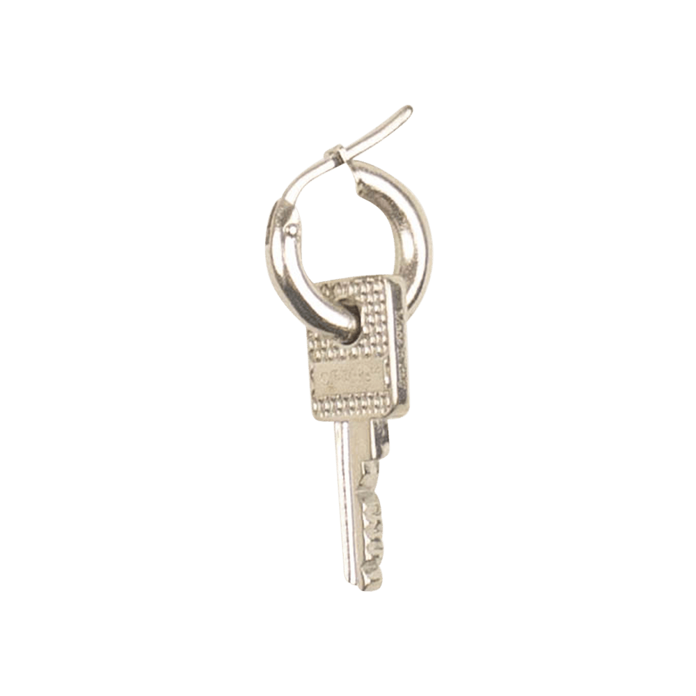 Buy Off White Key Earring Small Silver OMOD010E20MET0017800 GOAT