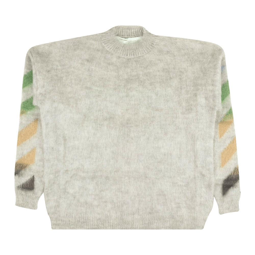 Shop Off-White Sweaters (OMHE170F23KNI0016961, OMHE170F23KNI001 6961,  OMHE170F23KNI001, ARROW MOHAIR-BLEND SWEATER) by CiaoItalia