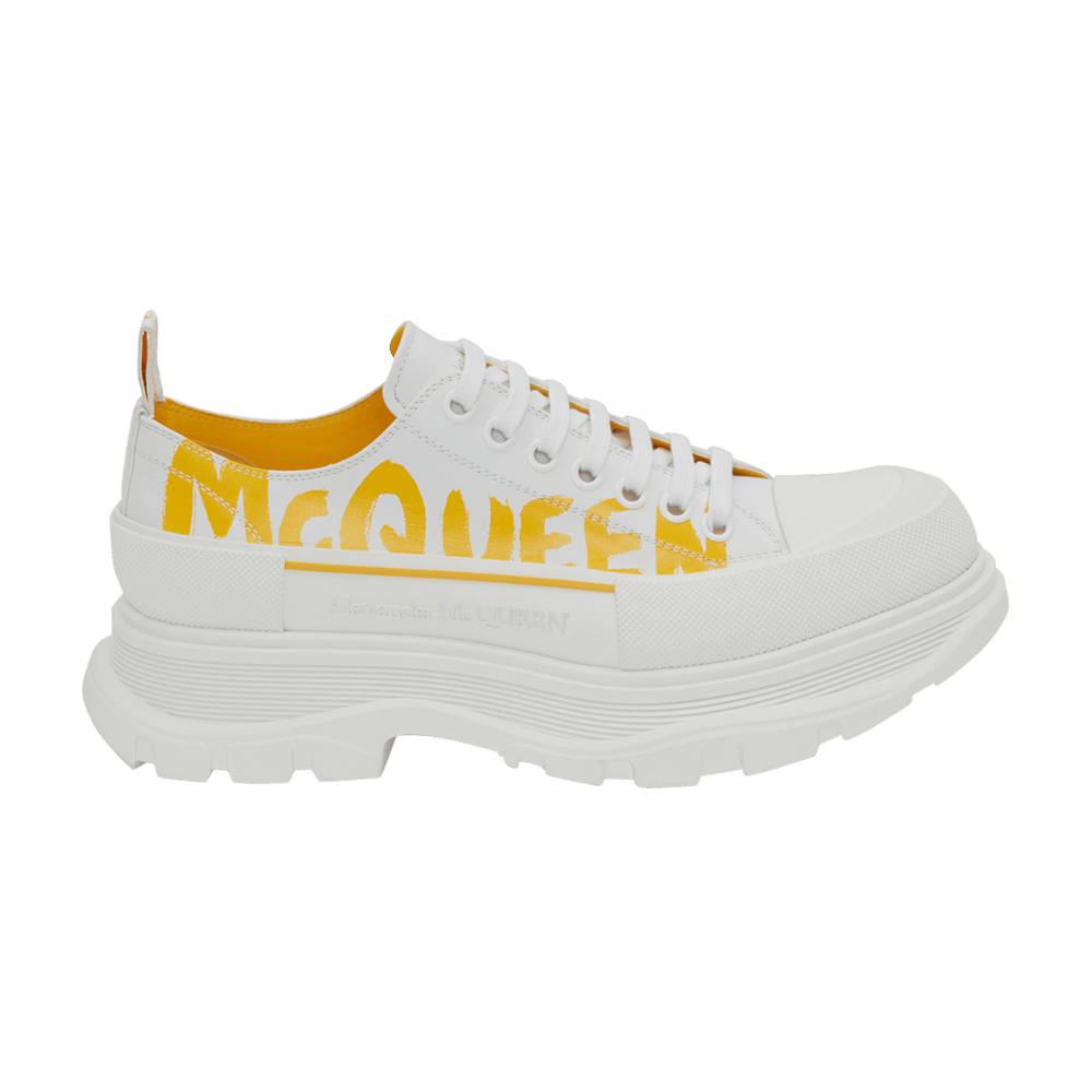 Buy Alexander McQueen Tread Slick Lace-Up 'White Pop Yellow