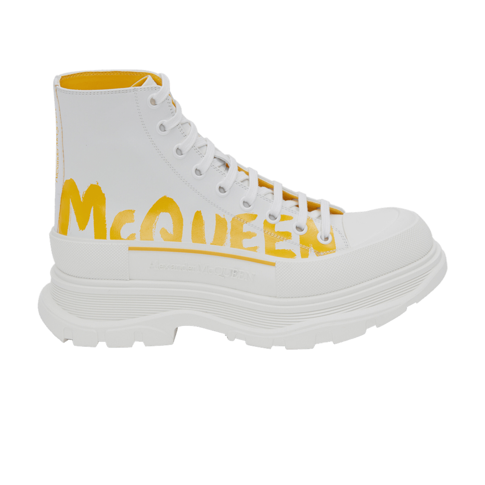 Buy Alexander McQueen Tread Slick Boot 'White Pop Yellow