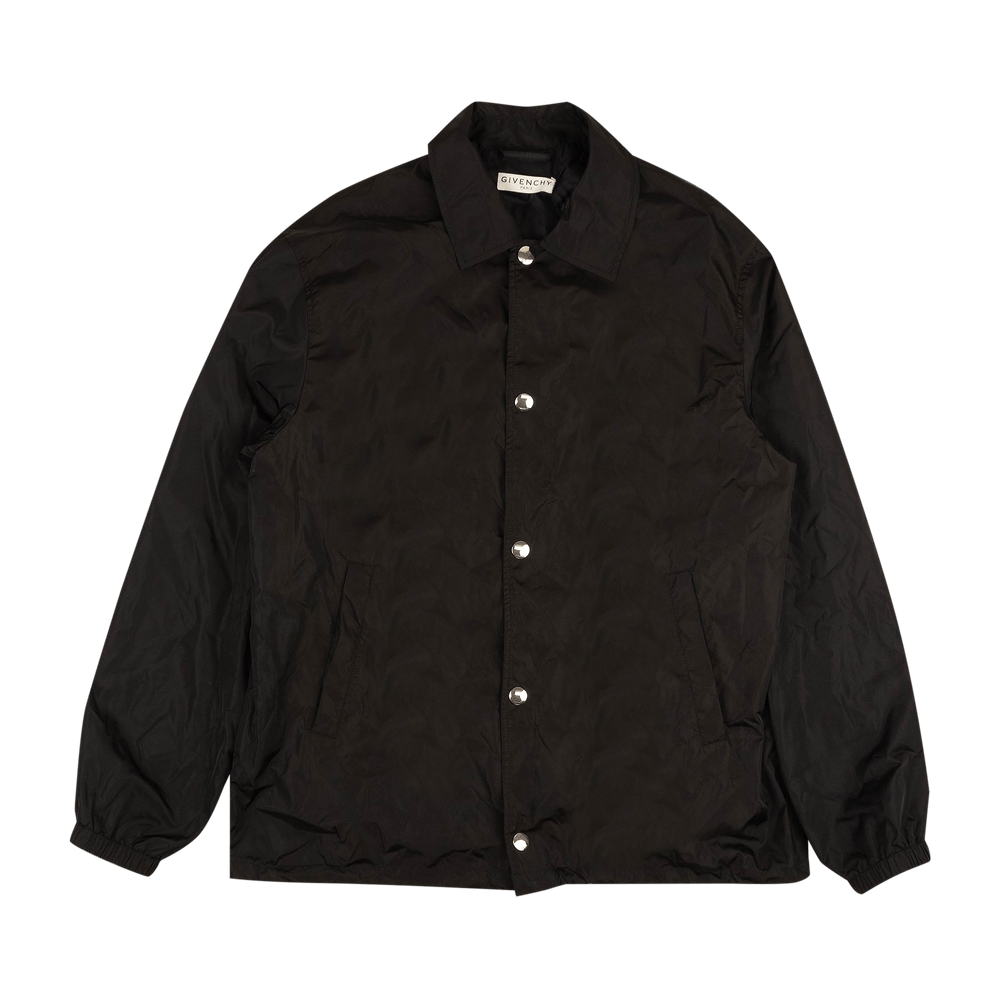 Size 40 Givenchy Snap Logo Windbreaker Jacket Black