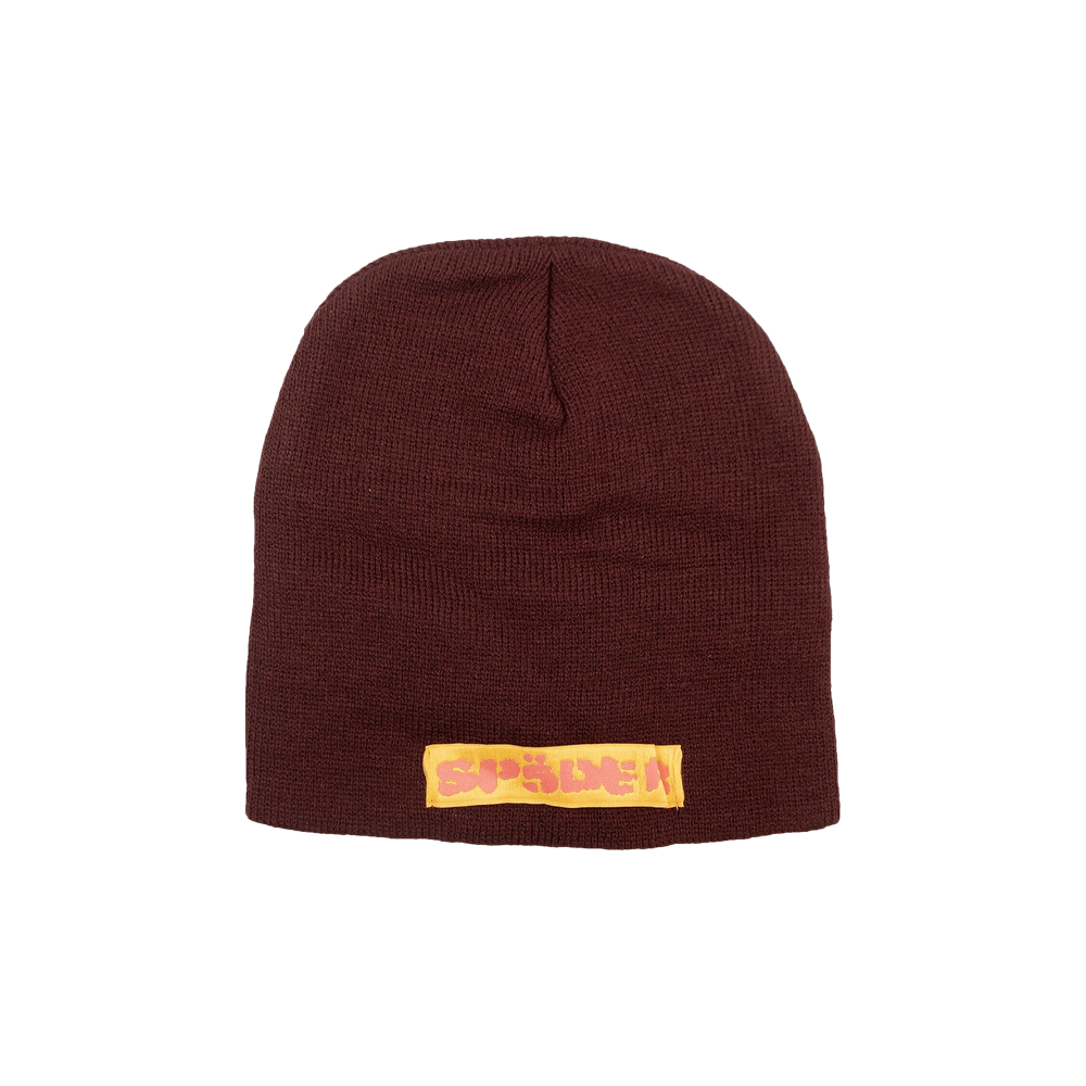 Embossed TB Monogram Beanie // Burgundy