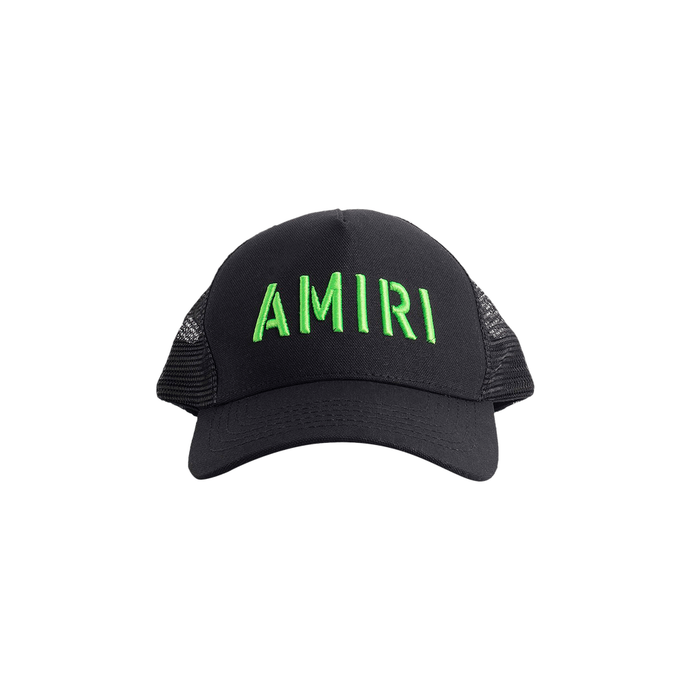 Buy Amiri Stencil Trucker Hat 'Black/Lime' - PF22MAH006 763