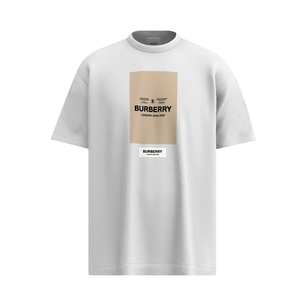 Burberry white online label