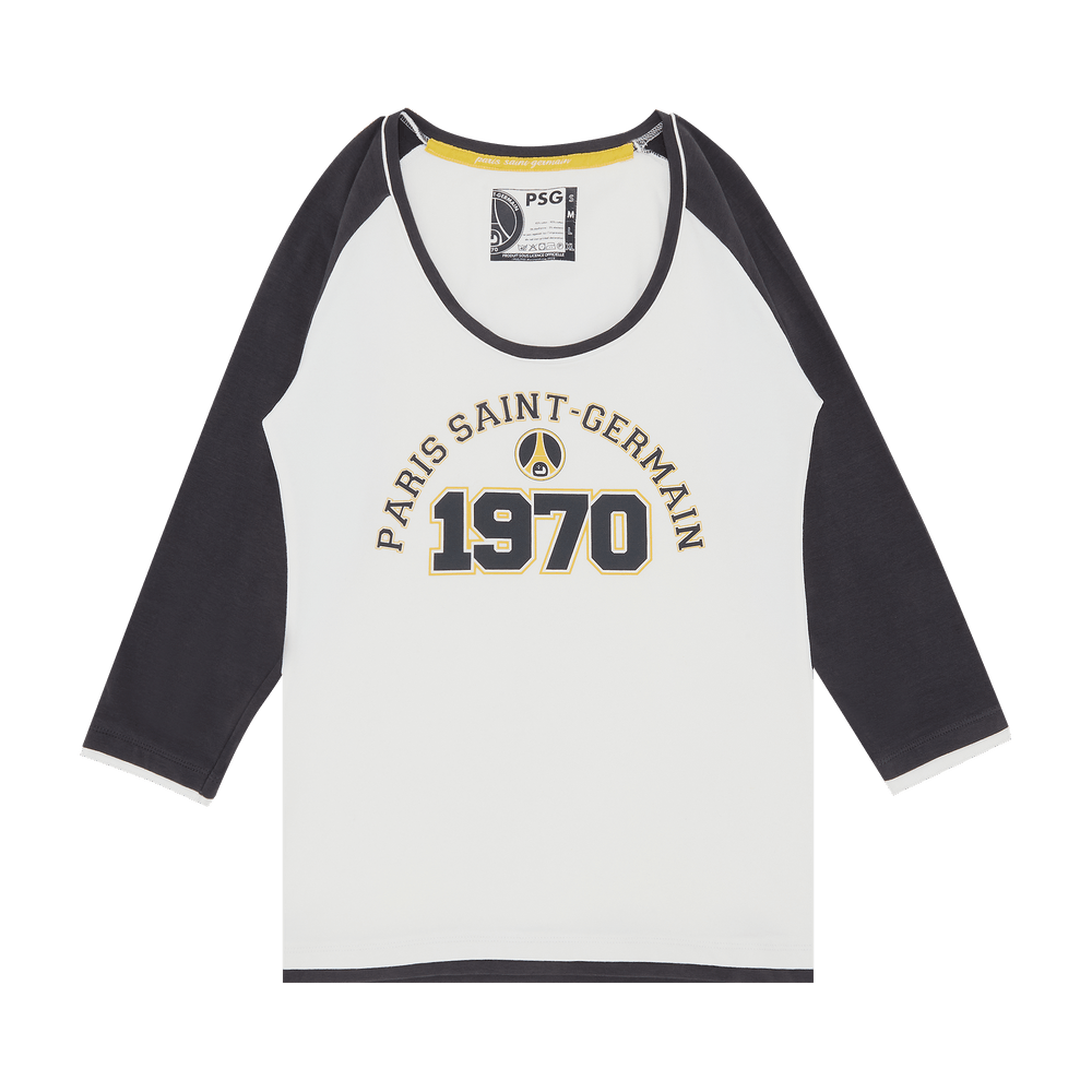 Buy Vintage Paris Saint-Germain 1970 Logo 3/4 Sleeve T-Shirt