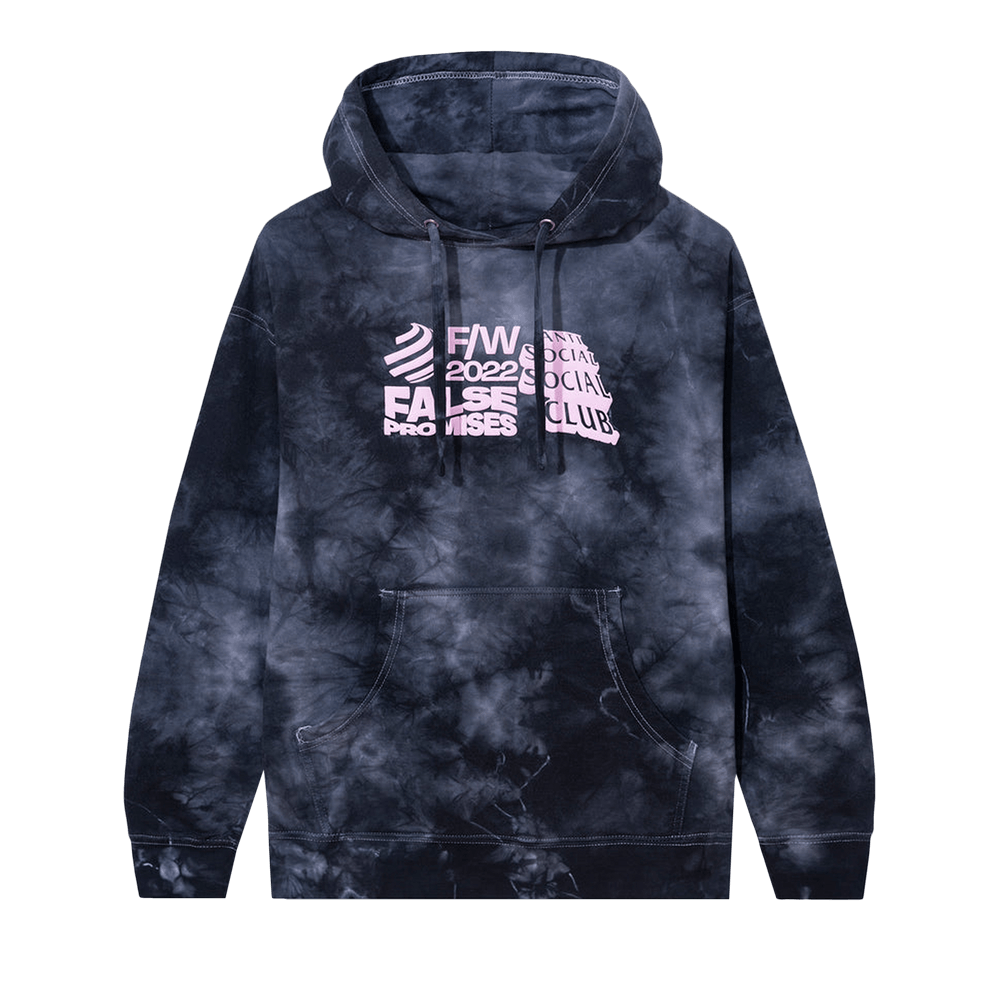 Buy Anti Social Social Club False Promises Tie Dye Hoodie Black