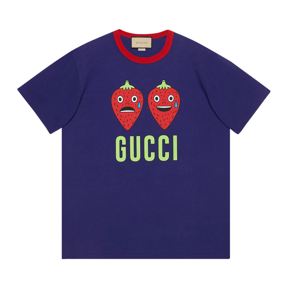 Gucci strawberry shop shirt