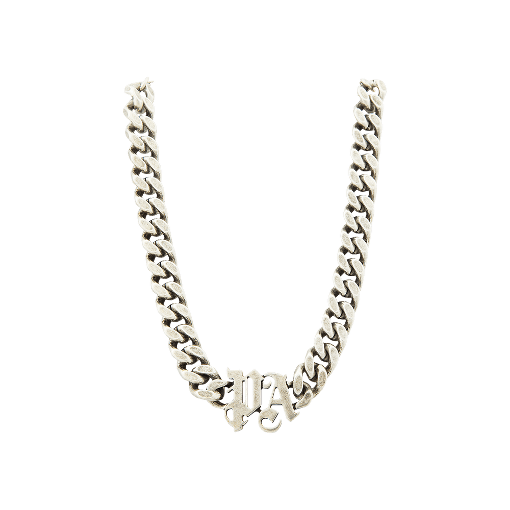 【関税込み】Palm Angels シルバー Oval Palm ネックレス Palm Angels Oval Palm ネックレス | シルバートーン | FARFETCH JP