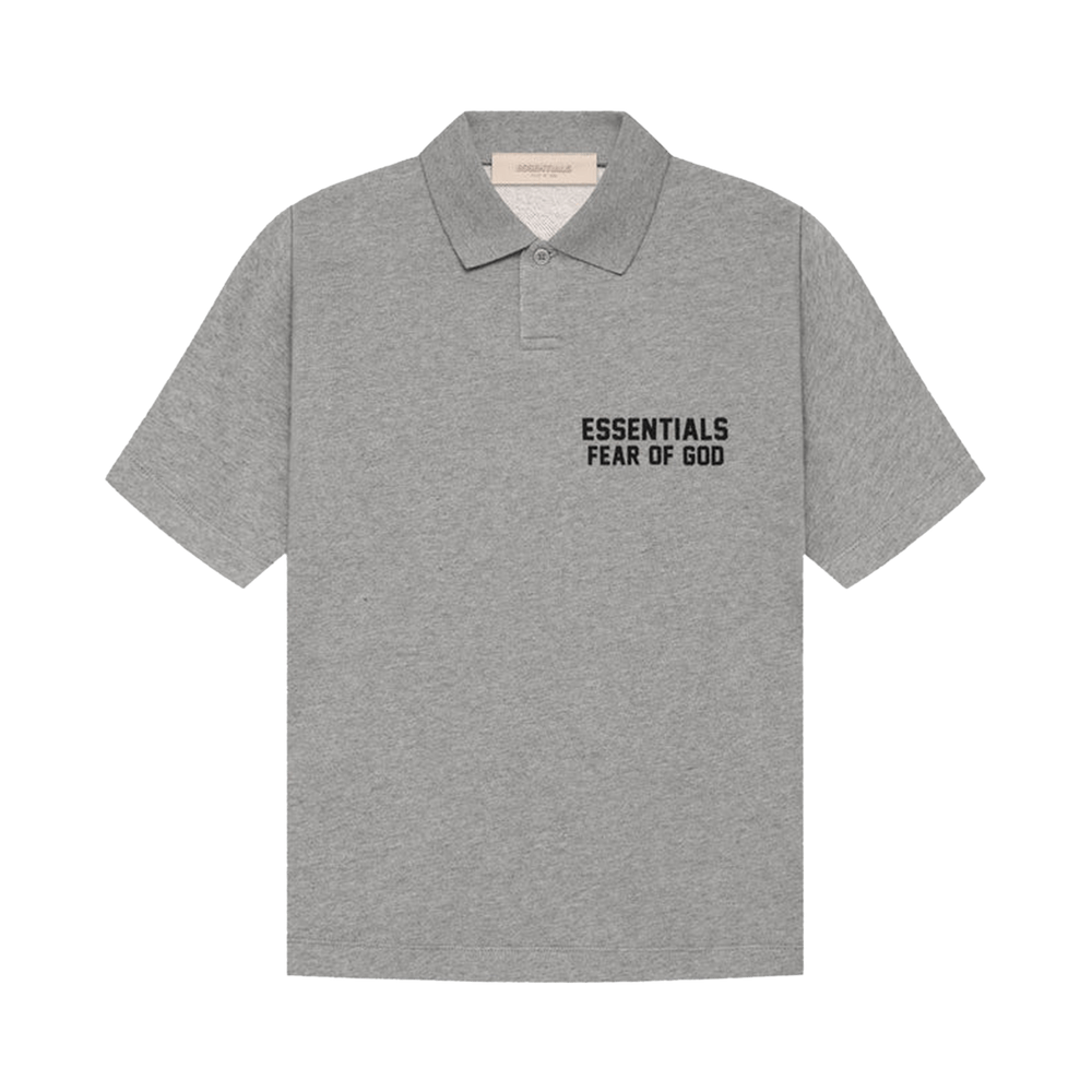 Fear of God Essentials Kids Shorts-Sleeve Polo Dark Oatmeal