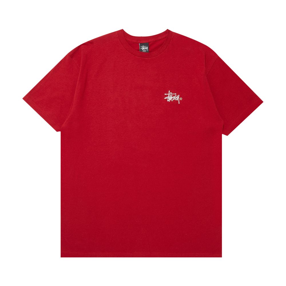 Buy Stussy Basic Logo Tee 'Wine' - 1902806 WINE | GOAT