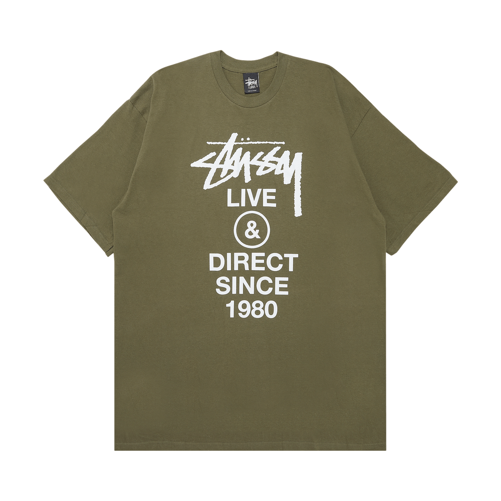 Buy Stussy Live & Direct Since 1980 Tee 'Olive' - 0535