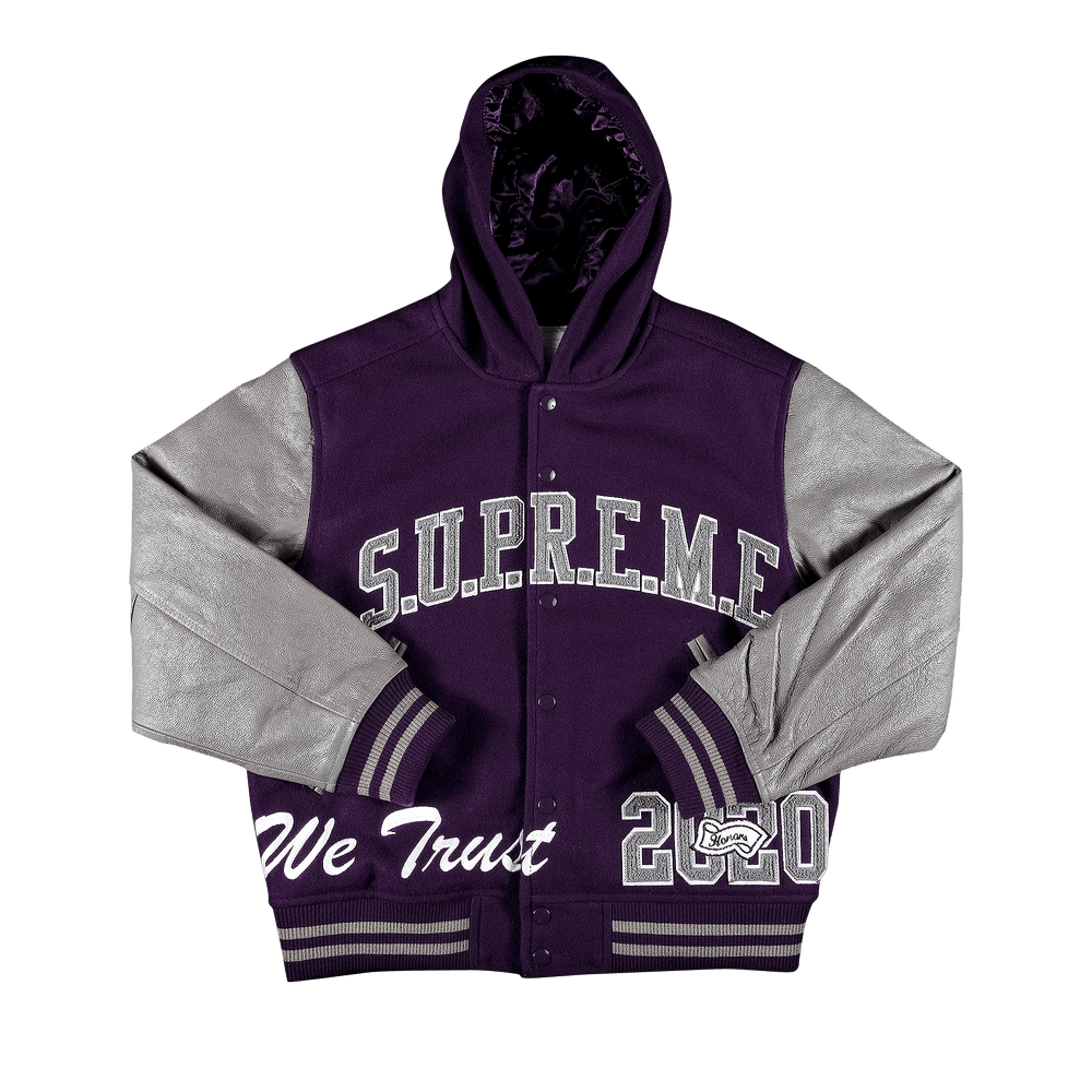 Supreme King Hooded Varsity Jacket - Farfetch