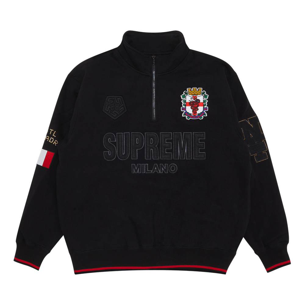 Buy Supreme Milano Half Zip Pullover 'Black' - FW22SW66 BLACK
