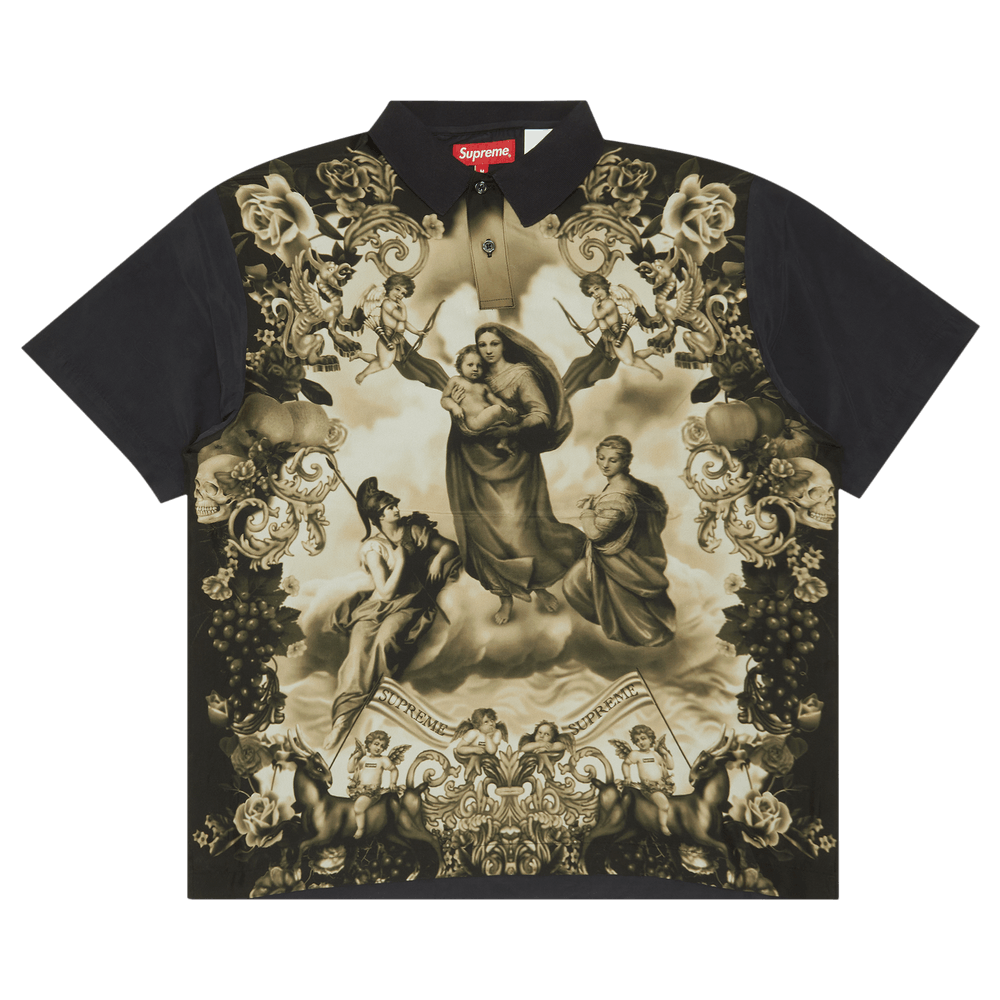 Buy Supreme Heavenly Silk Polo 'Black' - FW22S40 BLACK | GOAT
