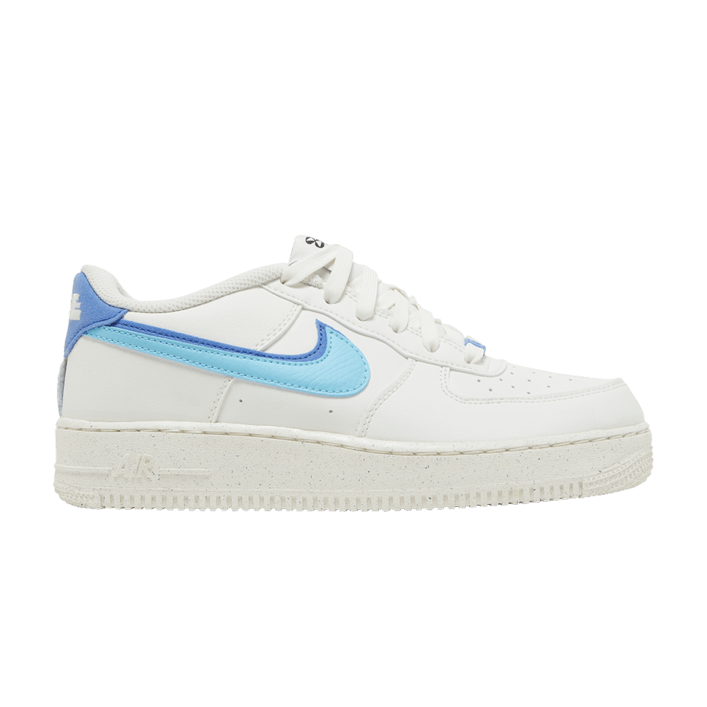 Nike Air Force 1 Custom "Royal Gold" 👑 Blue Pearlescent 🔵  Splatter White Shoes