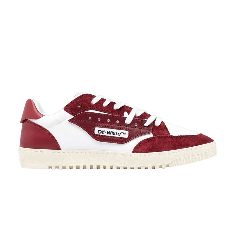 Off-white Out Of Office Leather Trainer In White/barolo