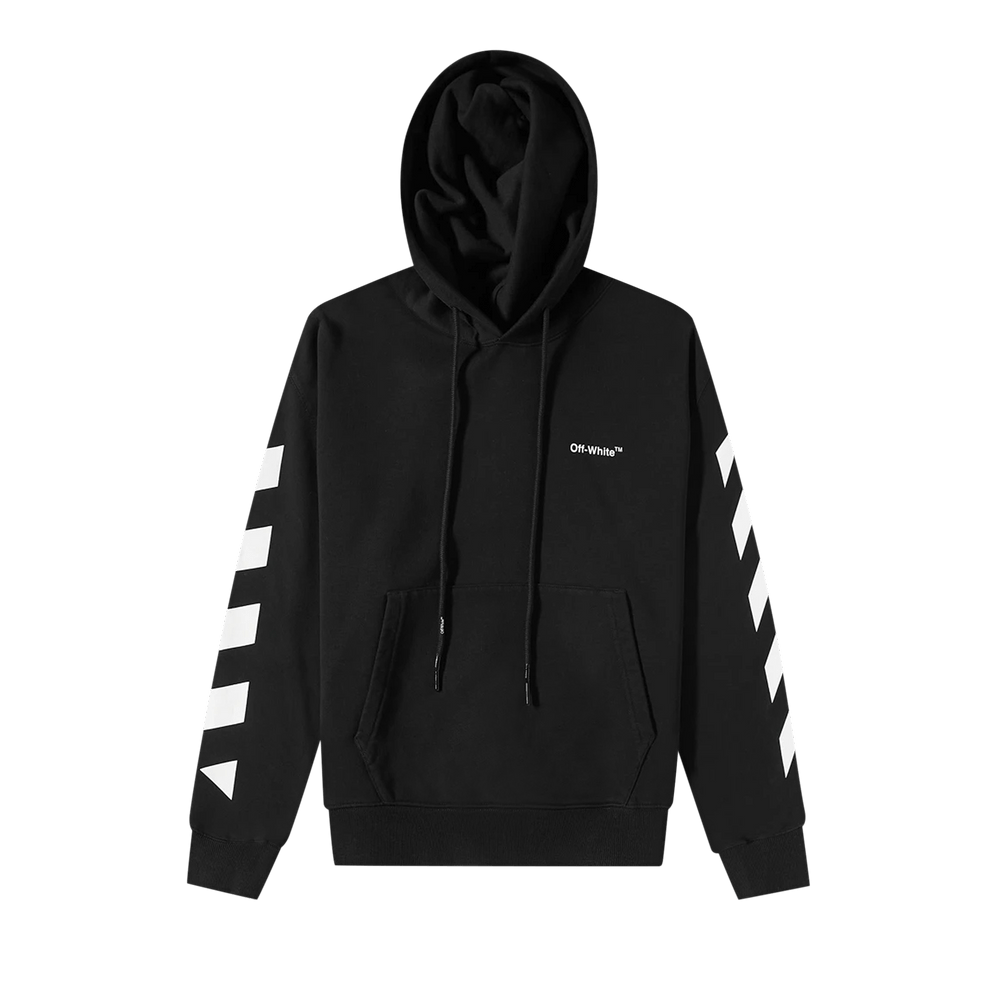 Buy Off White Diag Helvetica Over Hoodie Black White OMBB037C99FLE0011001 GOAT CA