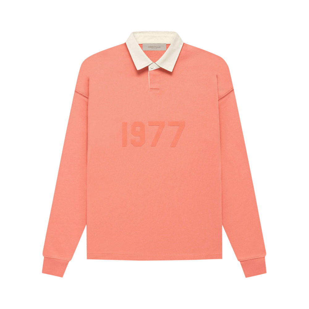 Buy Fear of God Essentials Henley Rugby 'Coral' - 192SU222012F | GOAT