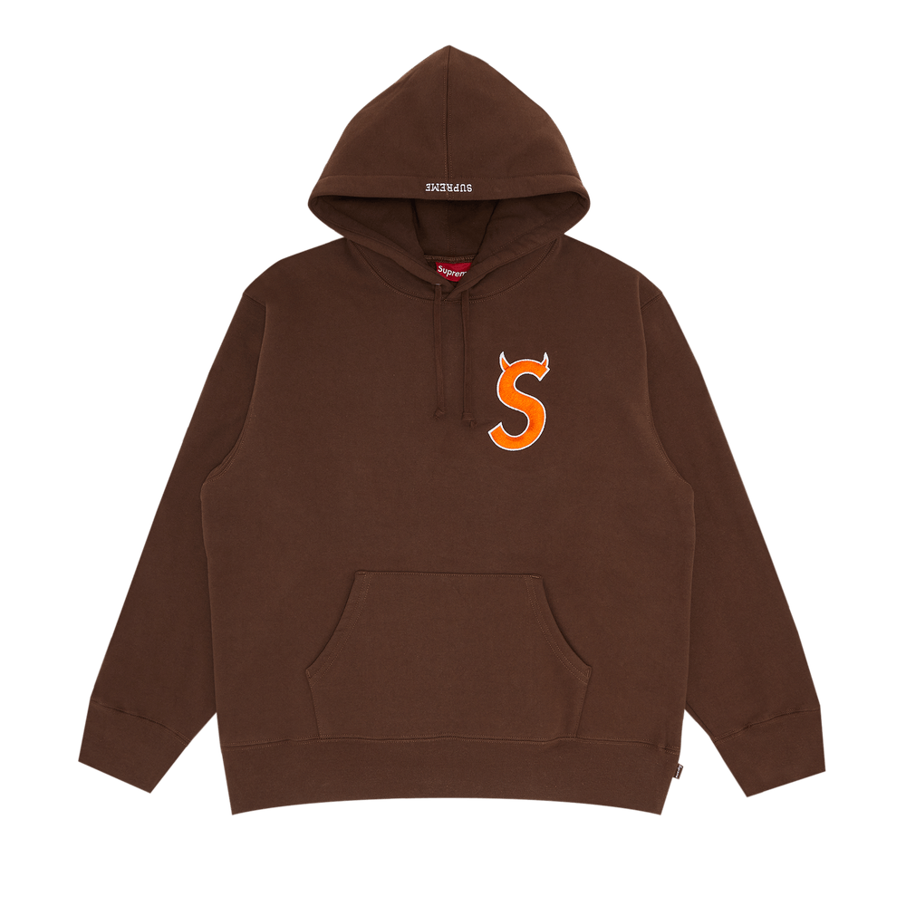 Buy Supreme S Logo Hooded Sweatshirt 'Brown' - FW22SW36