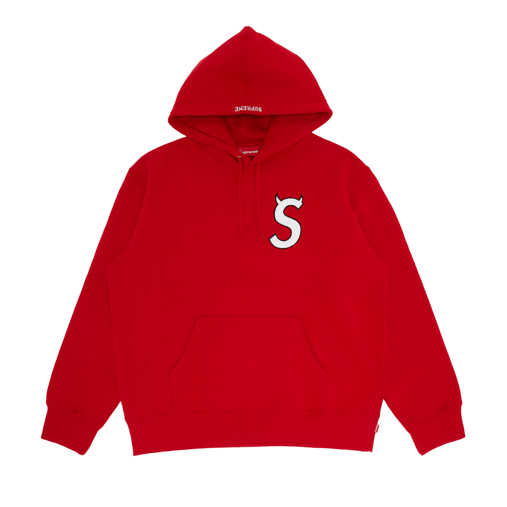 Supreme S Logo Hooded Sweatshirt 'Red'