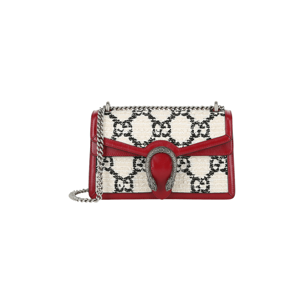 Gucci Dionysus GG Tweed Small Shoulder Bag Cerise 400249