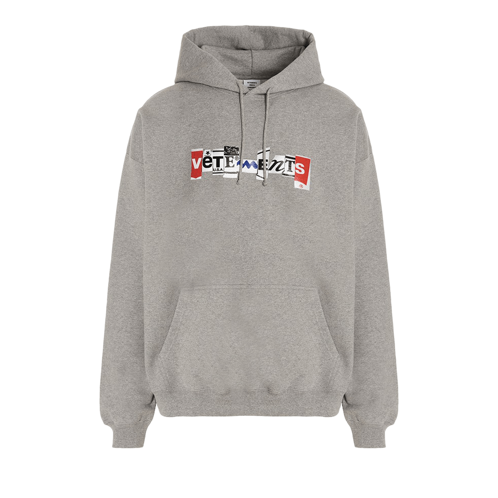 Buy Vetements Mixed Logo Hoodie 'Grey Melange' - UA53HD240G 