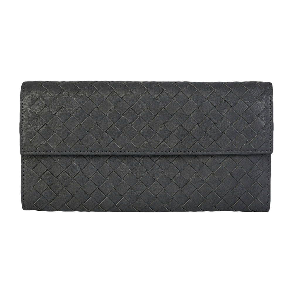 Buy Bottega Veneta Intrecciato Long Wallet 'Grey' - 150509