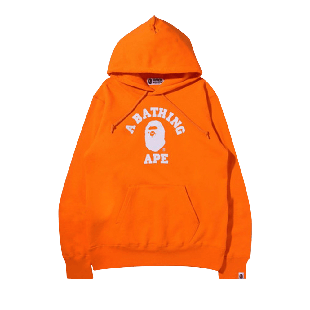 Buy BAPE College Pullover Hoodie Orange 1H80 114 008 ORANGE GOAT