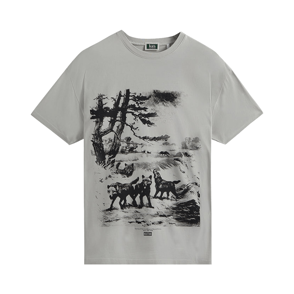 ☆ KITH x AMNH Wolves vintage tee コラボTシャツ ☆ Buy Kith For AMNH Wolves Vintage Tee 'Concrete' - KHM030704