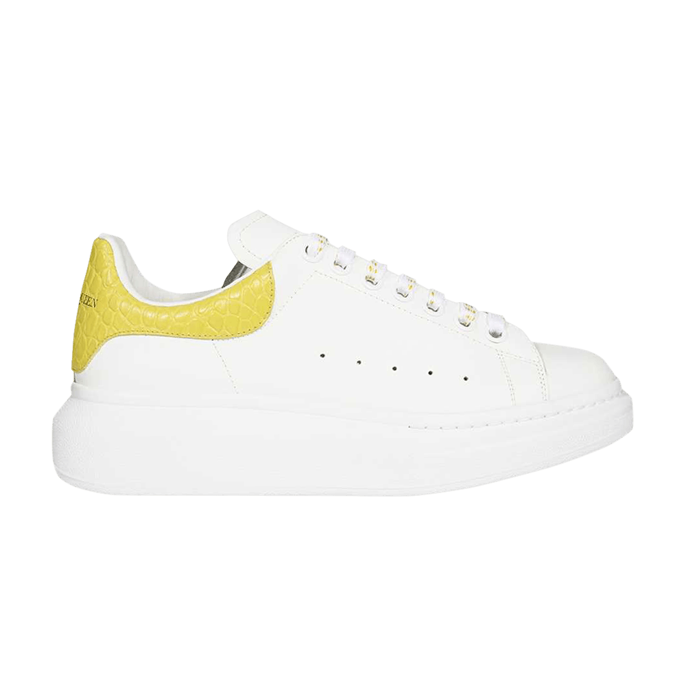 Alexander McQueen oversized sneaker Silver Crocodile size US