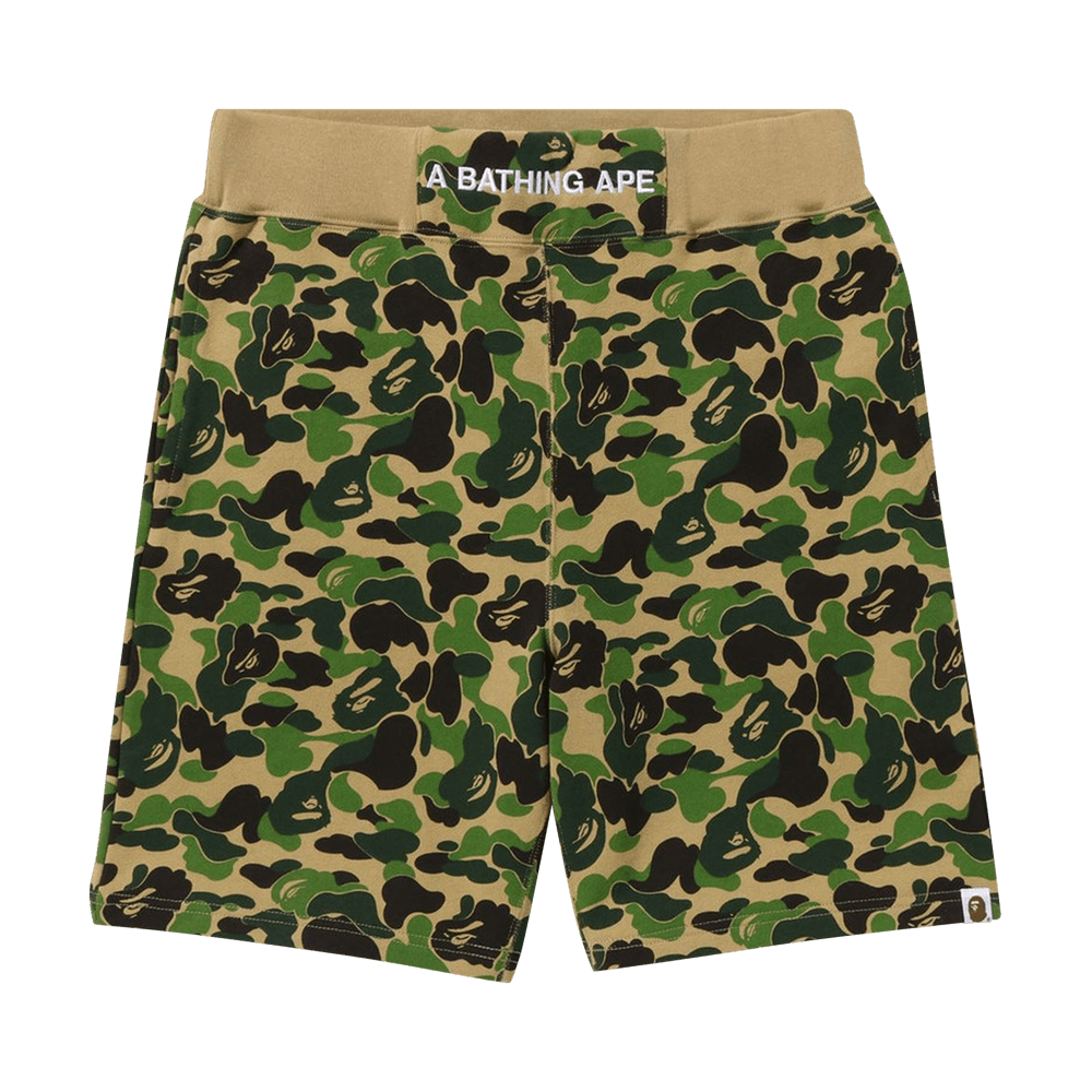 Buy BAPE ABC Camo Sweat Shorts 'Green' - 1I30 153 017 GREEN | GOAT
