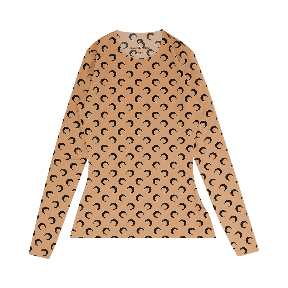 Buy Marine Serre Second Skin Moon Top 'All Over Moon Tan