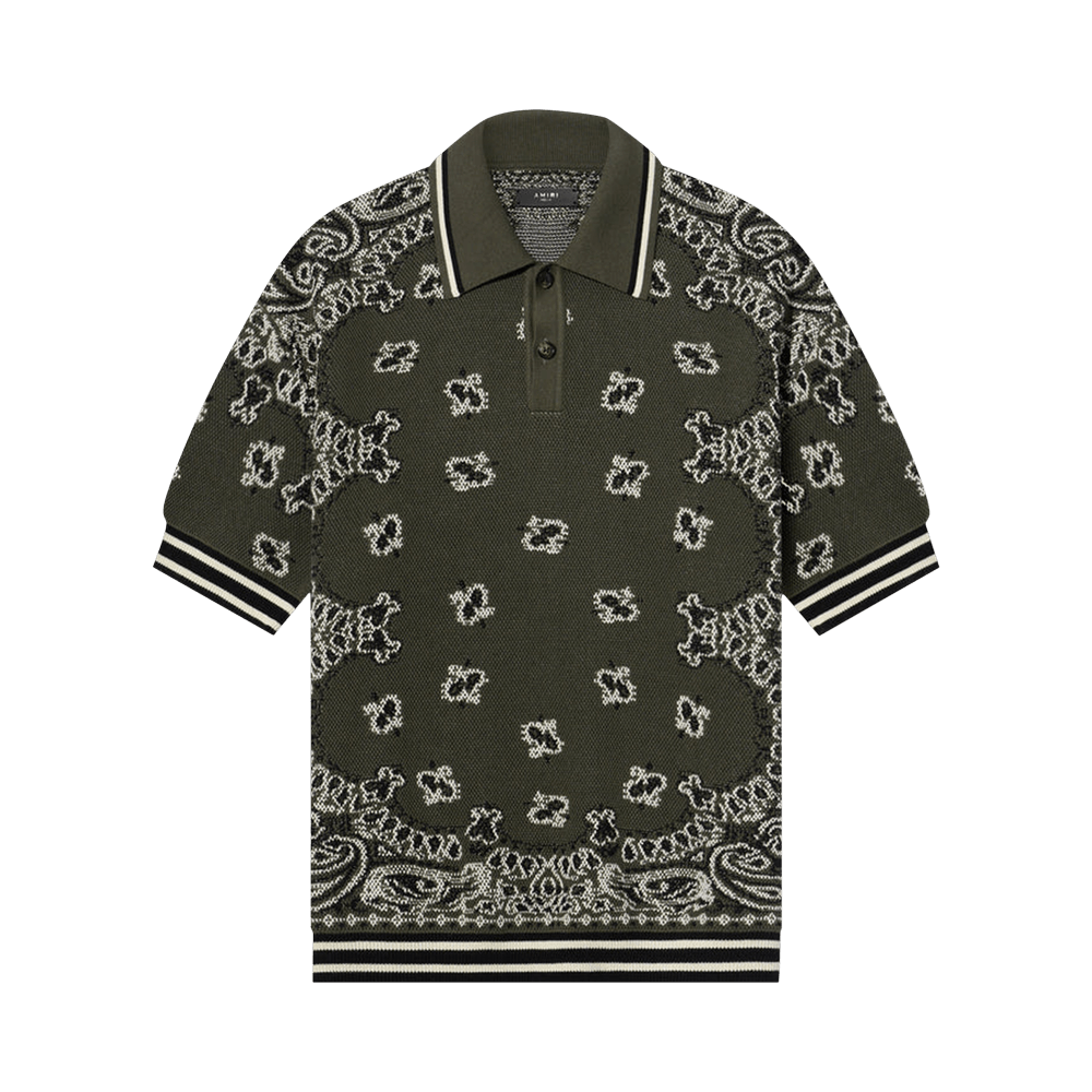 Buy Amiri Bandana Polo 'Green' - PF22MKS003 310 GREE | GOAT