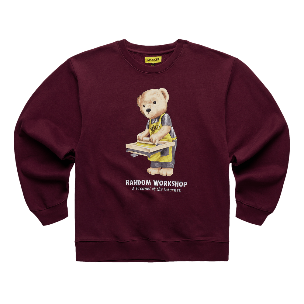 その他 MARKET RANDOM WORKSHOP BEAR SWEATSHIRT (396000853_MAROON) Buy Market Random Workshop Bear Crewneck 'Maroon