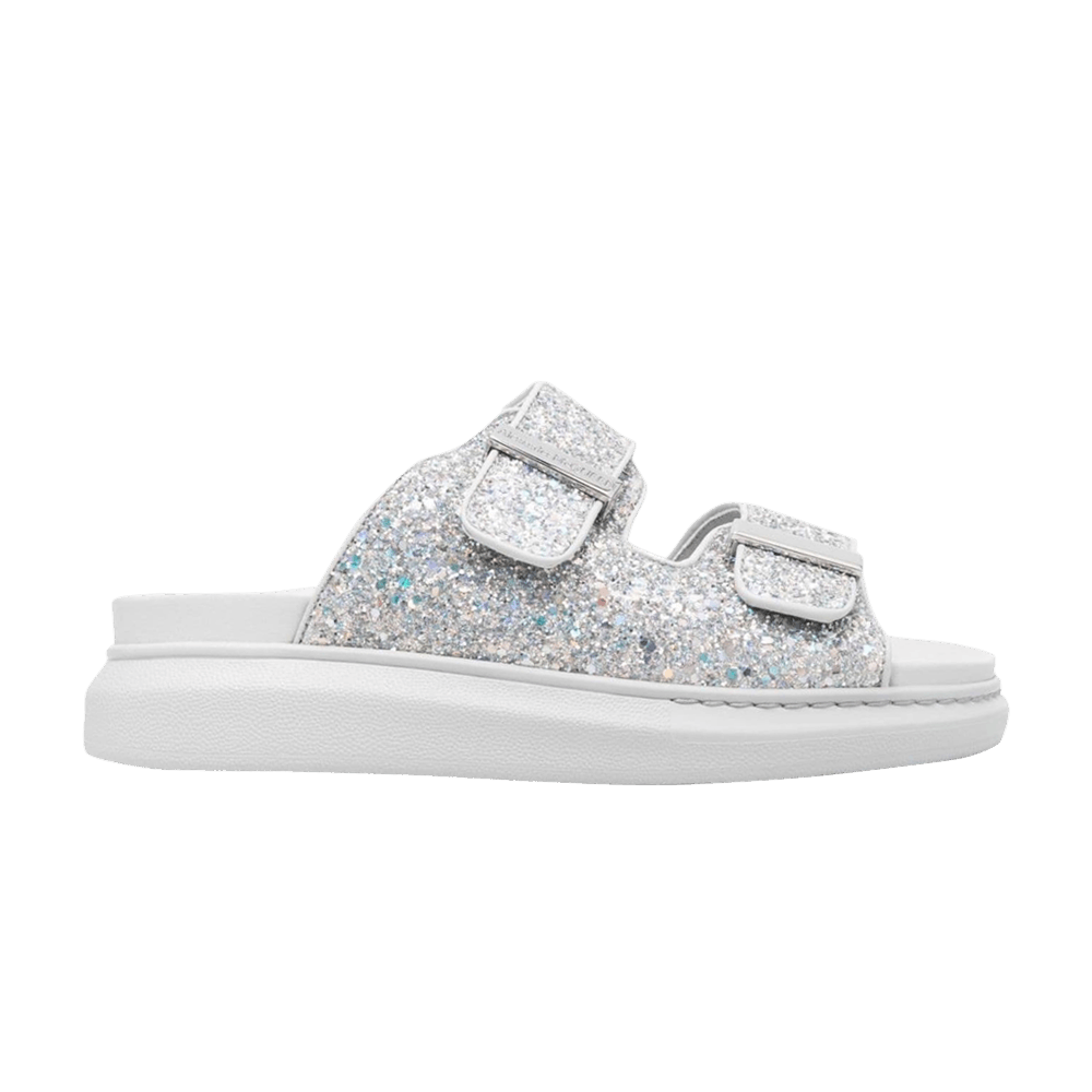 Alexander McQueen Wmns Oversized Hybrid Slide 'Silver Glitter'