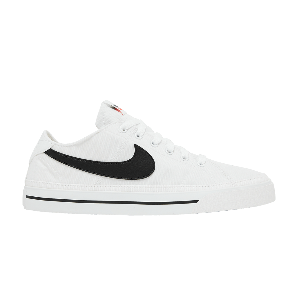 Nike Court Legacy Canvas White Black Men Classic Casual Shoes Sneaker  CW6539-101