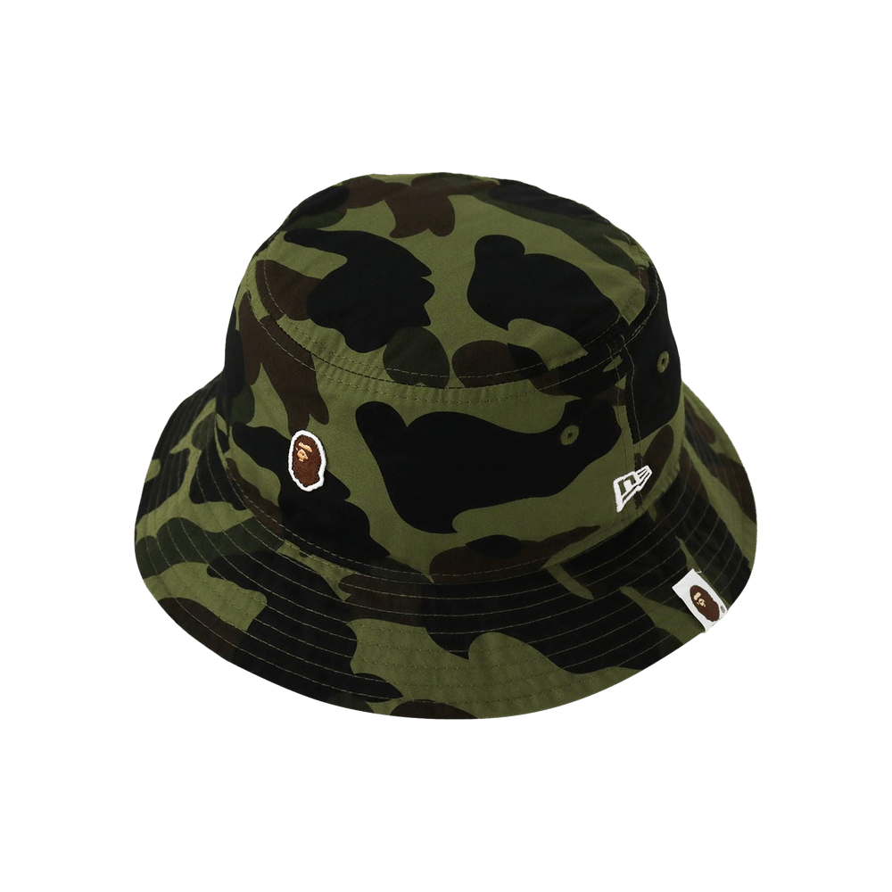 Buy BAPE 1st Camo New Era Bucket Hat 'Green' - 1H73 180 910 GREEN