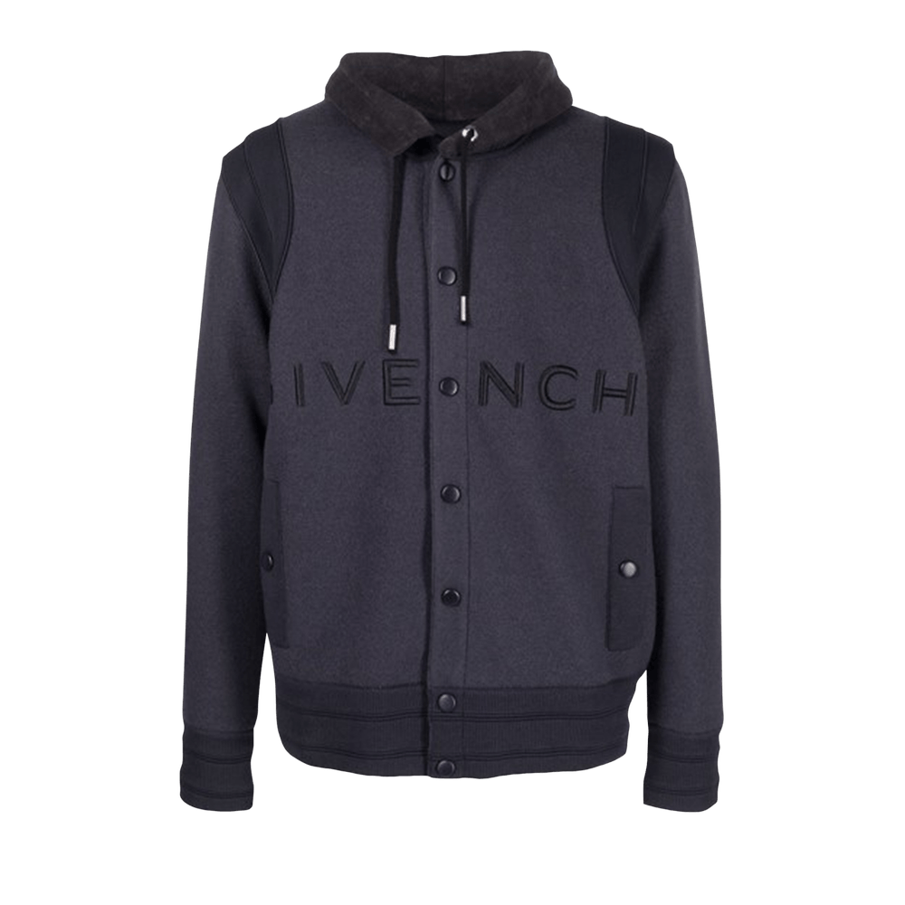 Givenchy Hooded Embroidered Varsity Jacket 'Navy' | GOAT